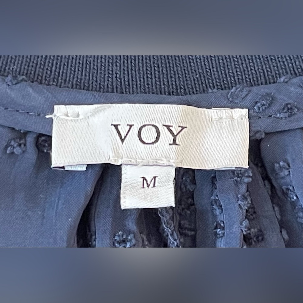 Voy - Elegant Navy Midi Dress - w/ Cute Trim Dteails - Size: Medium - Picture 8 of 8